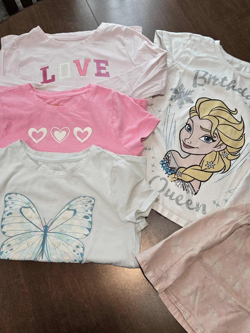6 PC Lot Bundle Disney Frozen, Cat & Jack, Calvin Klein Jeans Girls Size 6 Small